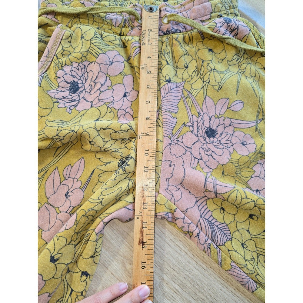 Anthropologie Women's Camilla Knit Joggers Hug Print Yellow Floral SP Boho - Picture 8 of 13